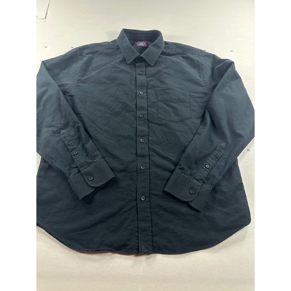 UNTUCKit Mens XL Black Cotton Long Sleeve Button Down Shirt Casual Solid Top